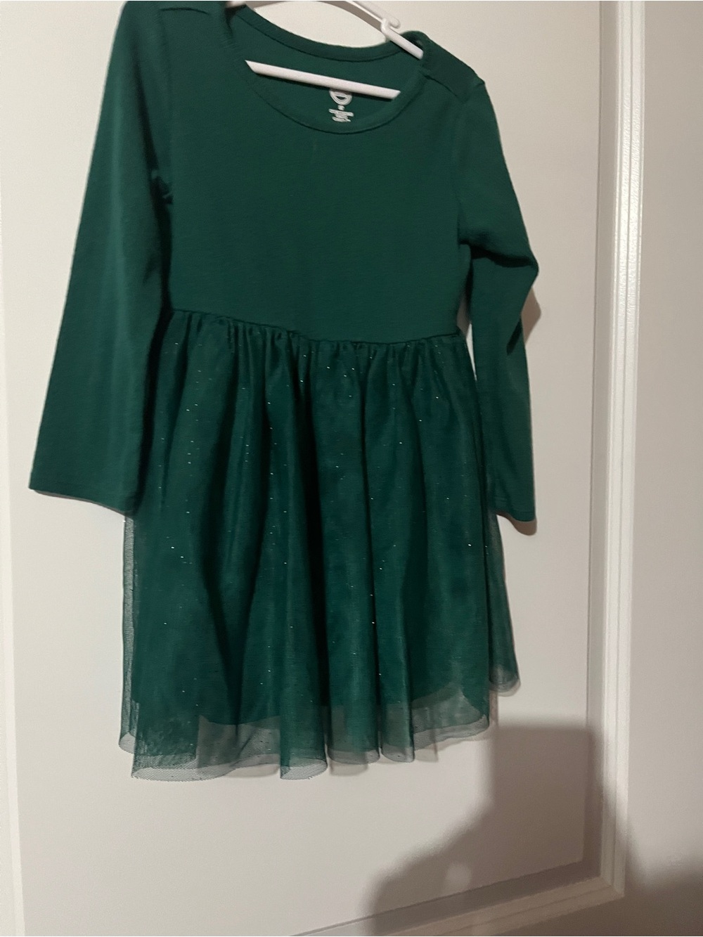 wonder nation Dark Green Long-Sleeve Tulle Dress